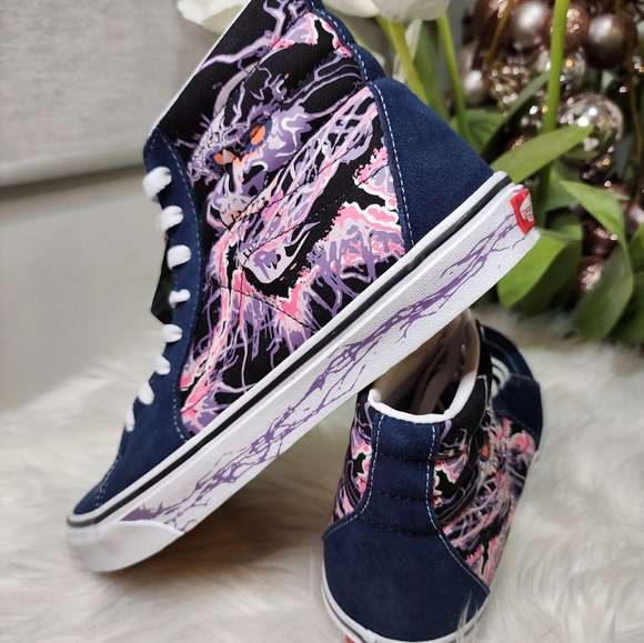 Vans SK8 Hi Zap Black/True White Men's Classic Skate Shoes Size12 - Picture 5 of 8